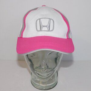 Womens Honda Pink White Gray Logo Stapback Adjustable  Baseball Hat Cap